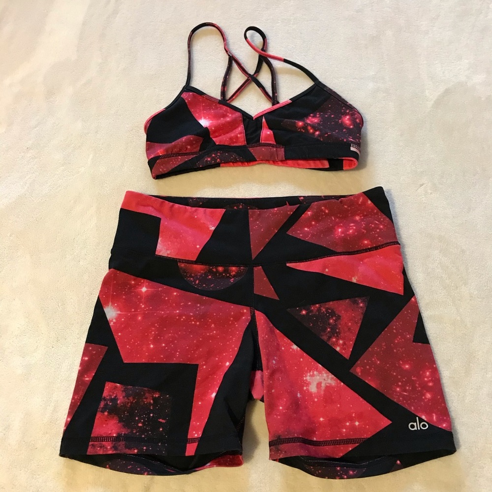 ALO Bra and Shorts Set